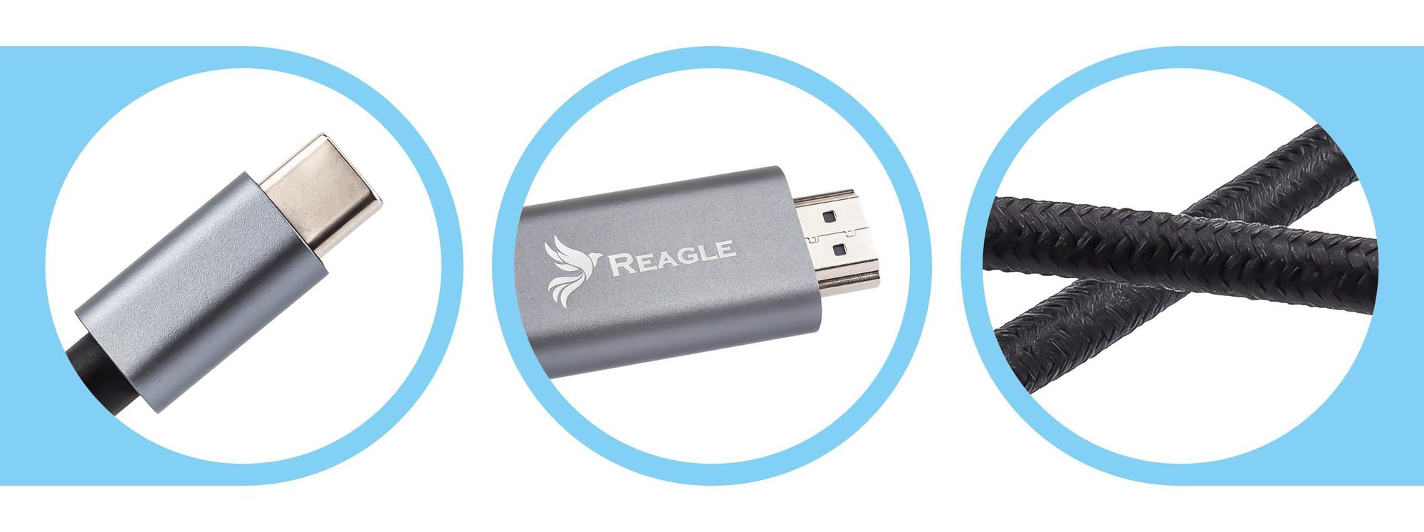 Reagle USB-C HDMI 2.1 Adapter Kabel – 8K 4K 165 Hz 48 Gbps MAC MHL – für MacBook Monitor TV