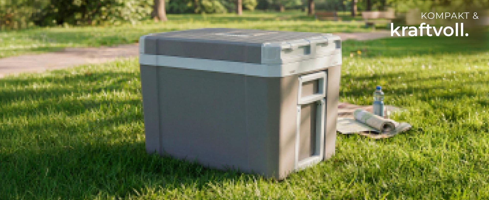 tectake®️ Elektrische Kühl- und Wärmebox 35l mit Rollen und Griffen - Grau - Eco-Modus - Tragbar