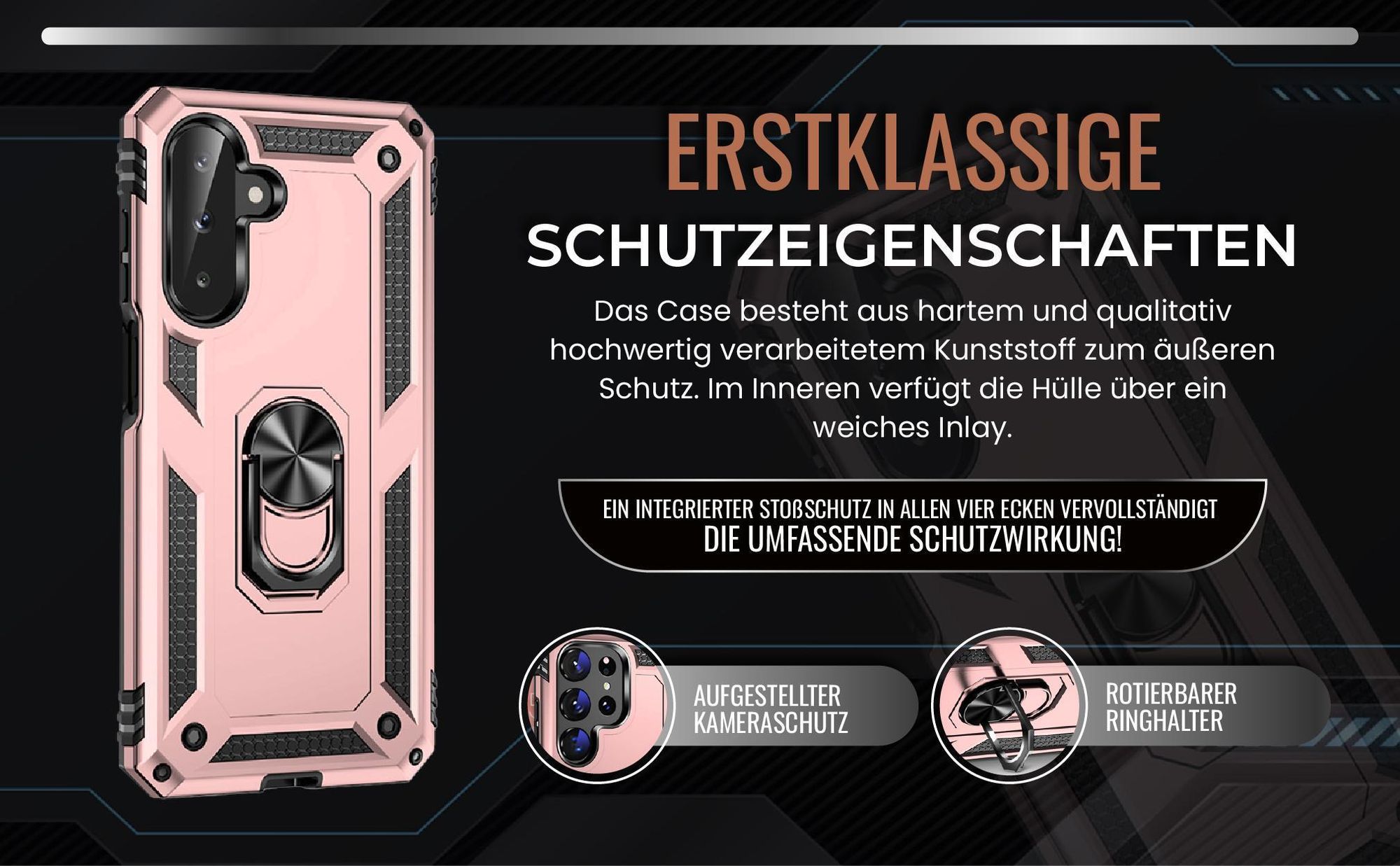 Handycase in Rosegold für Samsung Galaxy A17 mit Kameraschutz
