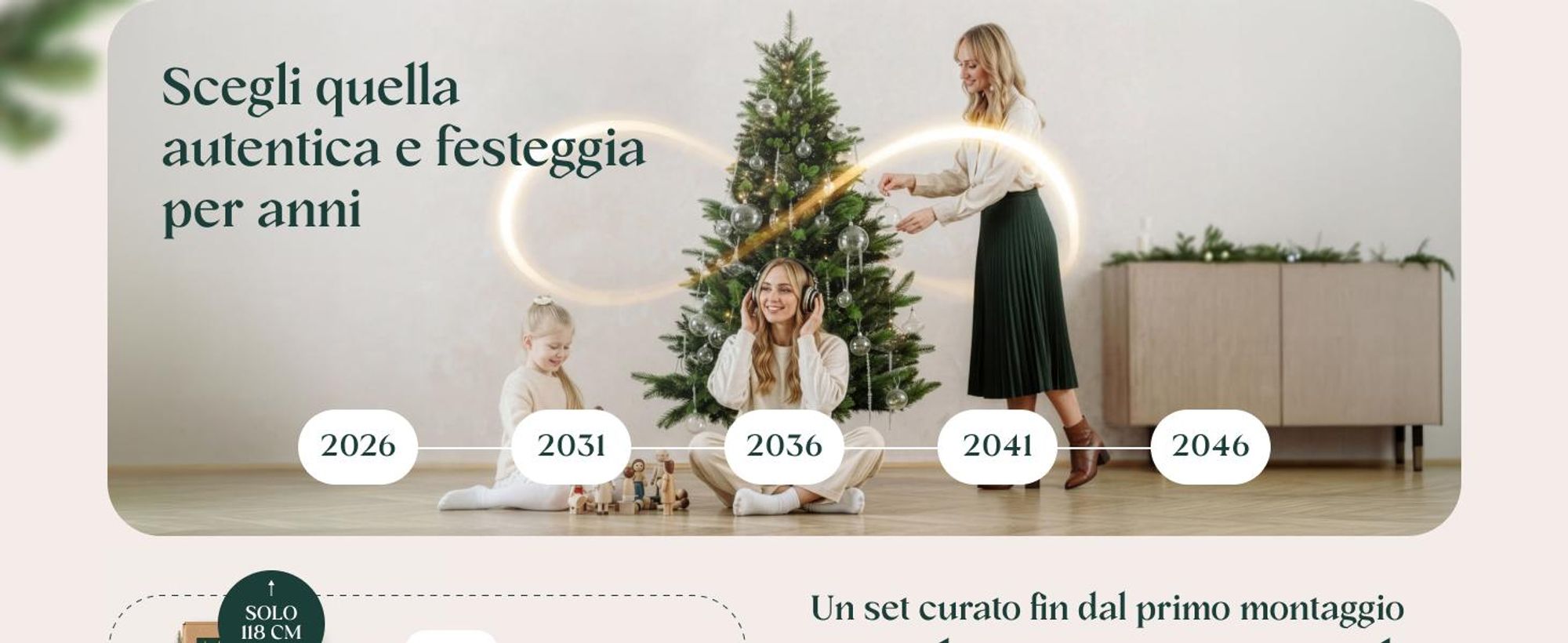FAIRYTREES Albero di Natale 180 cm in PE 100% pop-up verde | Abete rosso selvatico fatto a mano in Europa | Albero di Natale con aghi realistici, dalla forma ampia con base in legno | Modello: FT02
