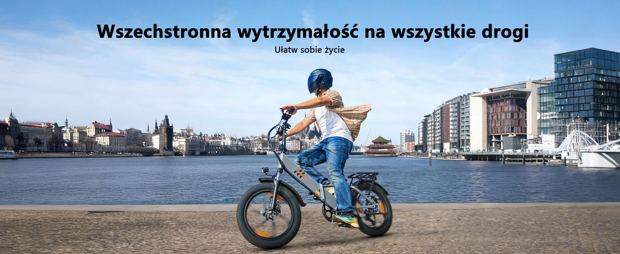 Rower elektryczny HillMiles Mile 2 - akumulator 36V13Ah koła 20 calowe podwójne hamulce hydrauliczne - Szary