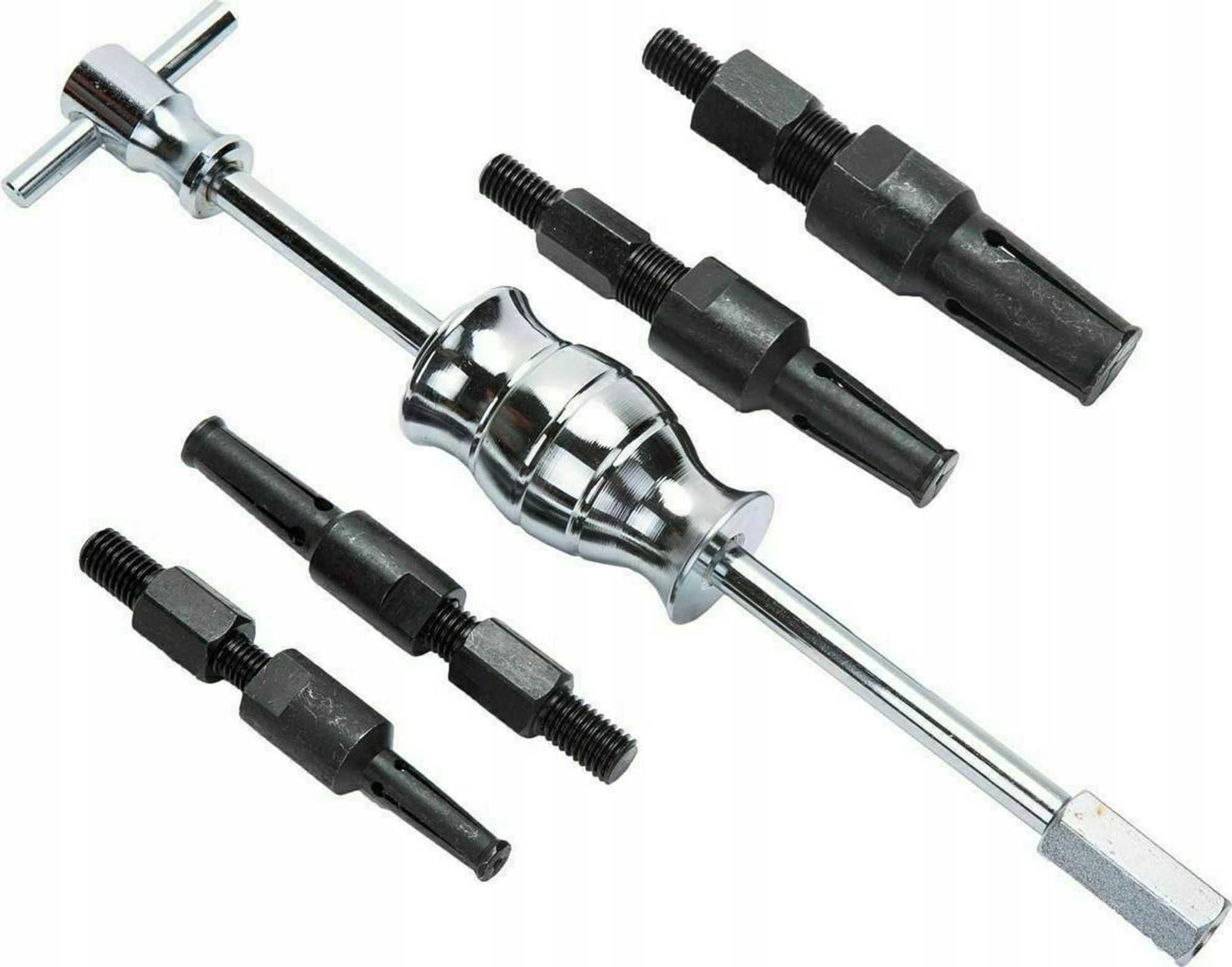 GEKO | Sackloch-Innenlager-Abzieher-Set, 10-32mm, mit Gleithammer und erweiterbaren Spannzangen, für Auto, Motorrad