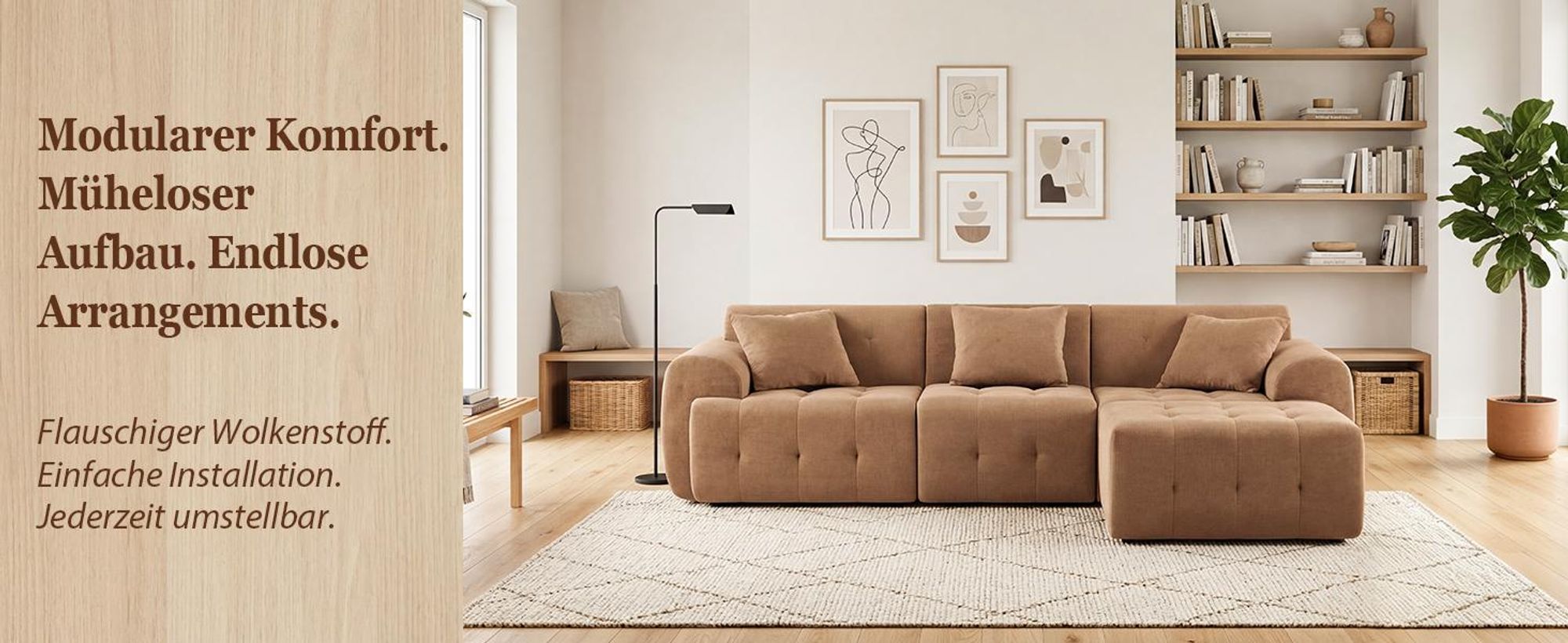 COMHOMA Ecksofa, 245 x 60 x 40 cm, Modulares Sofa mit Schlaffunktion, Schlafsofa, L Form Couch für Wohnzimmer, vakuumverpackt, Flexibel kombinierbar