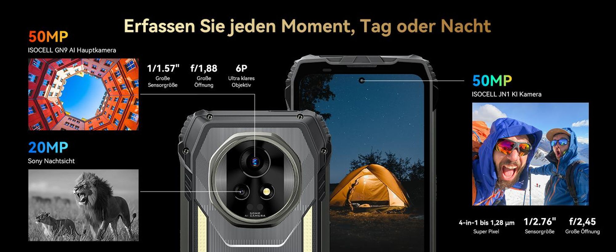 2026 Blackview Xplore 2 eSIM Satellitentelefon,5G Ohne Vertrag, 48GB+1TB, Dimensity 8300/120W,20000mAh,Infrarot-Fernbedienung,NFC/IP69K, ourdoor handy