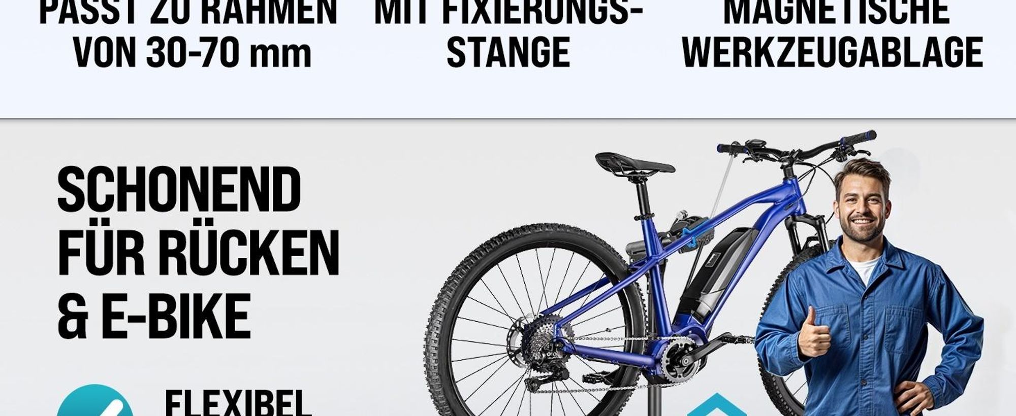 MONZANA Fahrradmontageständer 50 kg Profi