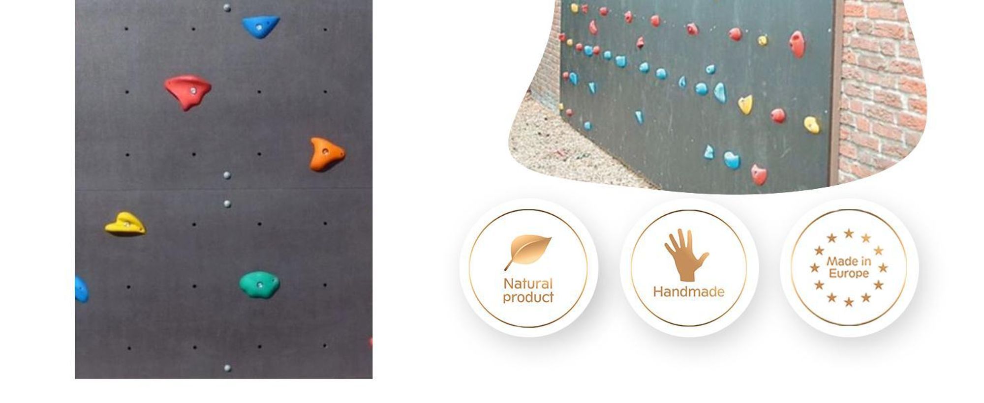 Create for You Kletterwand Kinder Outdoor + 15 Klettersteine - Schwarz Boulderwand für Garten, Spielplatz, Holzhaus - Wasserfest 180x120 cm