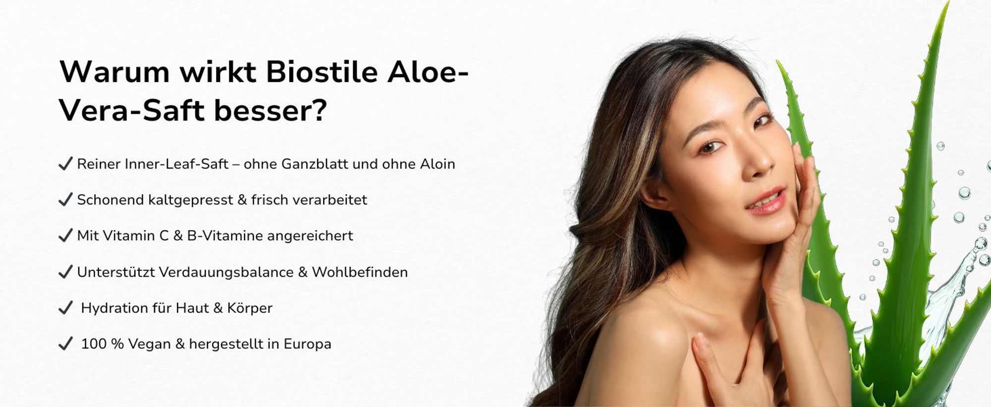 Aloe Vera Saft mit Vitamin C B5 B6 Biotin und Vitamin B12