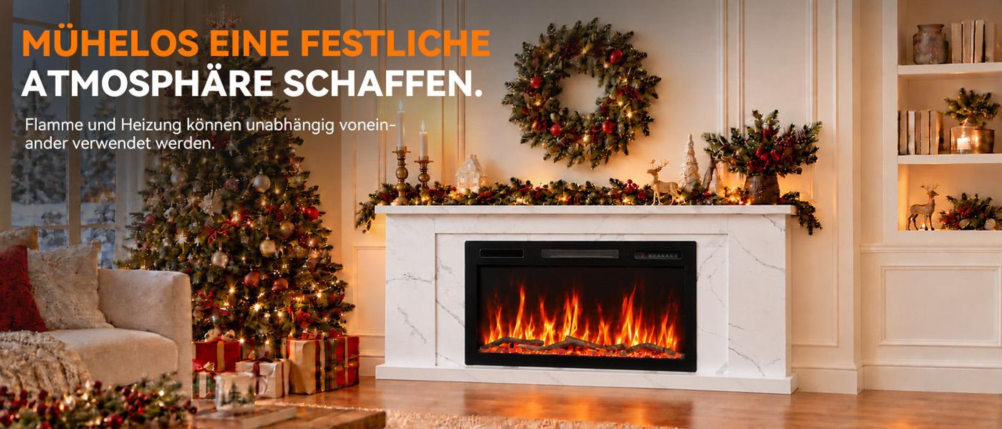Kamin + Schrank als abgestimmtes Set, einfache Montage