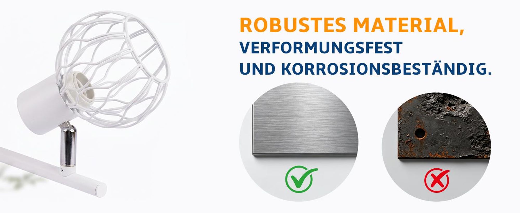 ZMH Lámpara de techo LED, 4 luces, blanca, casquillo E14, metal. Lámpara de techo giratoria de 350°, ideal para salones. Focos de techo para interiores, lámpara de techo para cocina