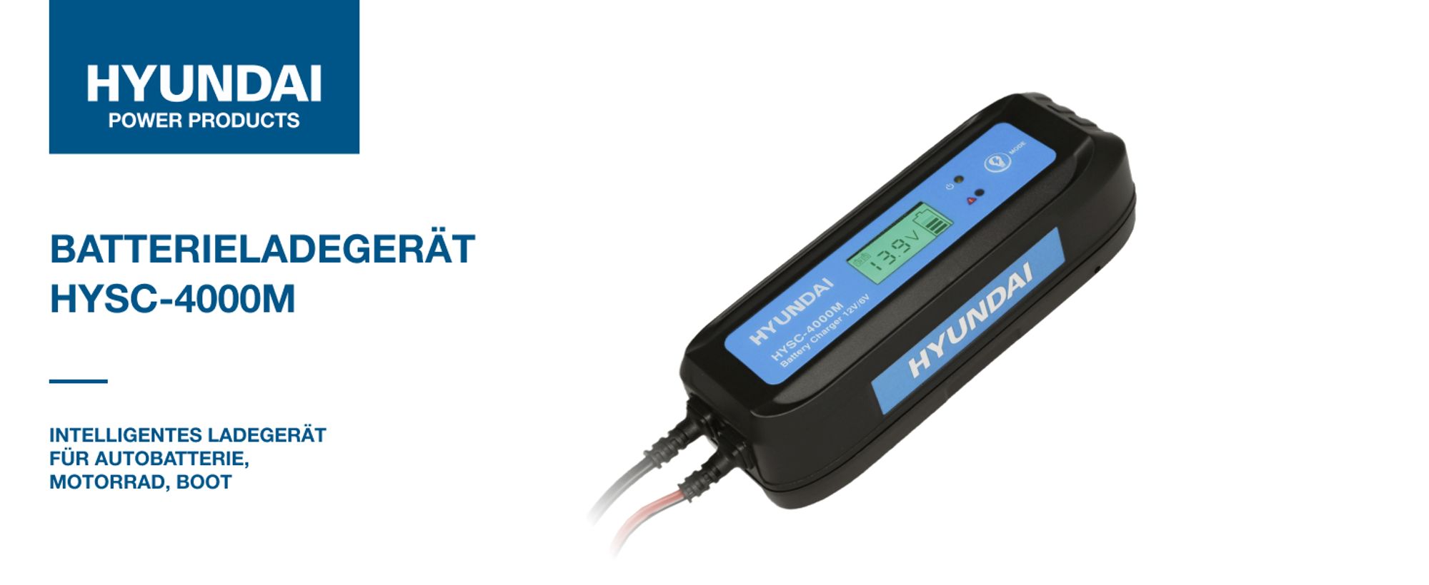HYUNDAI Kfz Batterieladegerät (8 stufig, vollautomatisch, 6V / 12V 70 Watt) HYSC-4000M