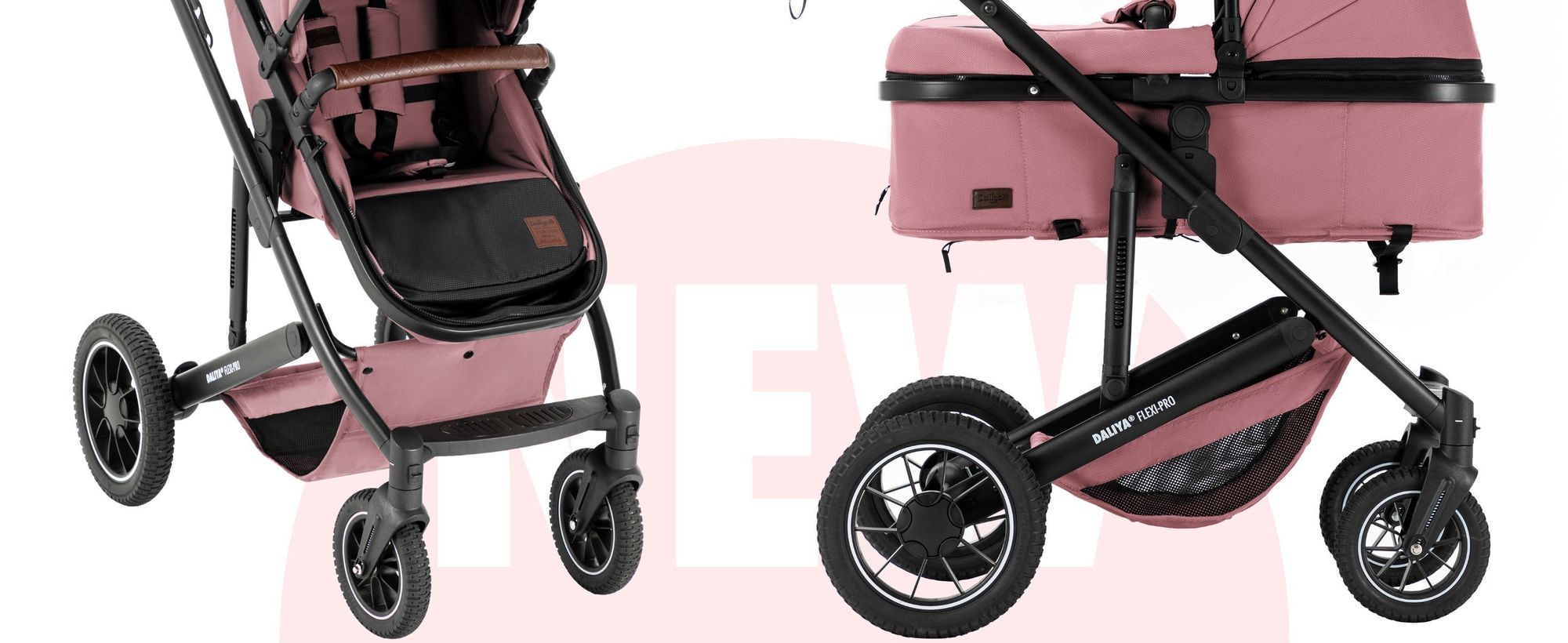 Daliya® FLEXI-PRO M 2in1 Kombikinderwagen & Buggy, Memory-Knöpfe, Großer Einkaufskorb, Leichter Reisekinderwagen, Sportwagen, Kinderwagen