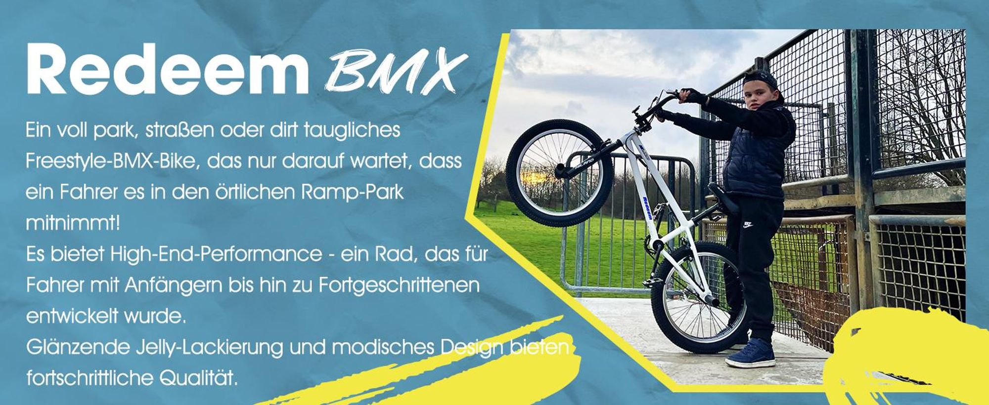 Hiland 20 Zoll Kinder BMX Fahrrad für Jungen Mädchen, 360 Grad Rotor Freestyle, 4 Pegs Single Speed Kinder BMX Fahrrad,Doppel-U-Bremse, Rot