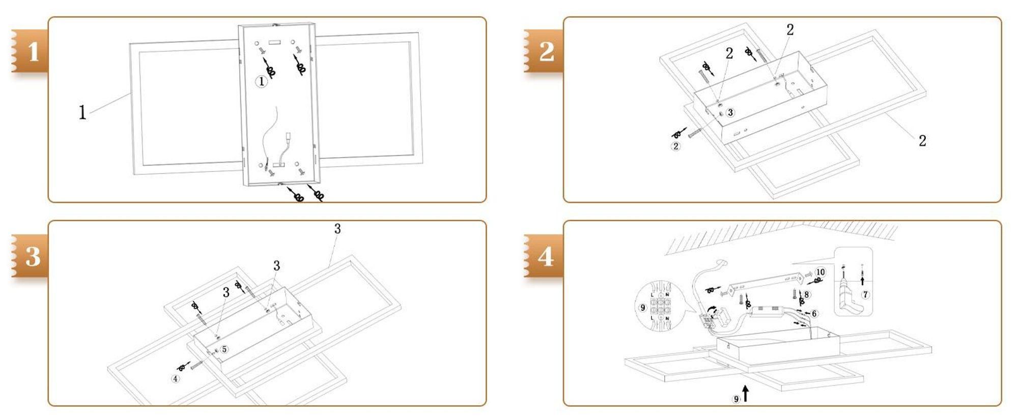 ZMH Lampa sufitowa LED Nowoczesna lampa sufitowa Duża biała lampa do salonu Ściemnialna z pilotem Geometryczna lampa do sypialni 88W Oświetlenie sufitowe