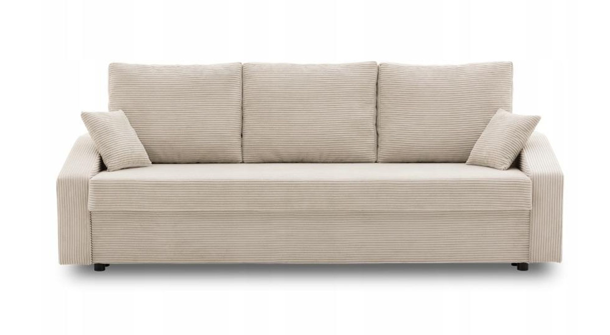 Couch mit schlaffunktion Wohnzimmer Couch mit Bettkasten AIKIDO 223x90cm Beige
