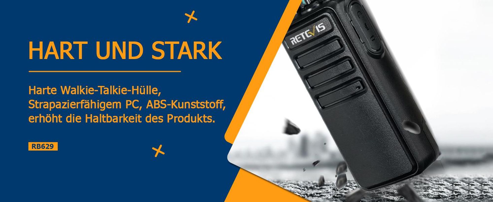 Retevis RB629 Funkgeräte, PMR446 Walkie Talkies mit Drahtloser Klonfunktion, VOX, Notfallalarm, mit Großer Reichweite Funkgerät Set mit Lautsprechermikrofon für Schule Baustelle Sicherheit (4 Stück, Schwarz)