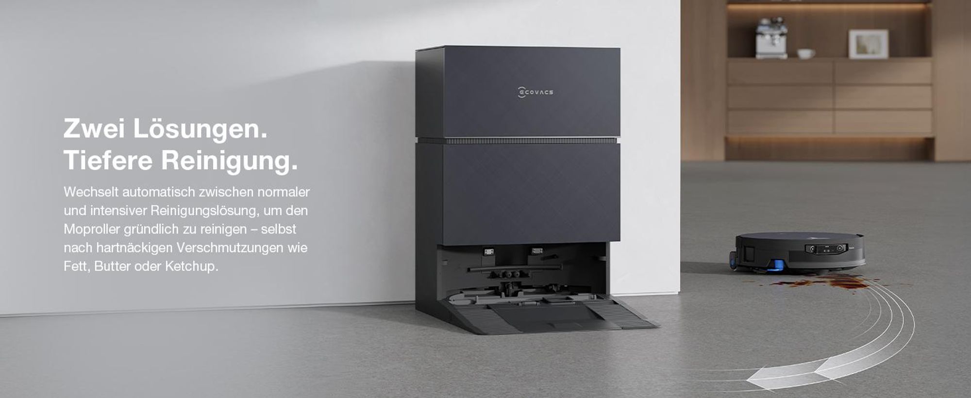 ECOVACS DEEBOT X12 PRO OMNI 22000Pa Staubsauger Roboter, Saugroboter mit Wischfunktion, OZMO Roller 3.0, FocusJet-System zur Fleckenvorlösung, Schwarz