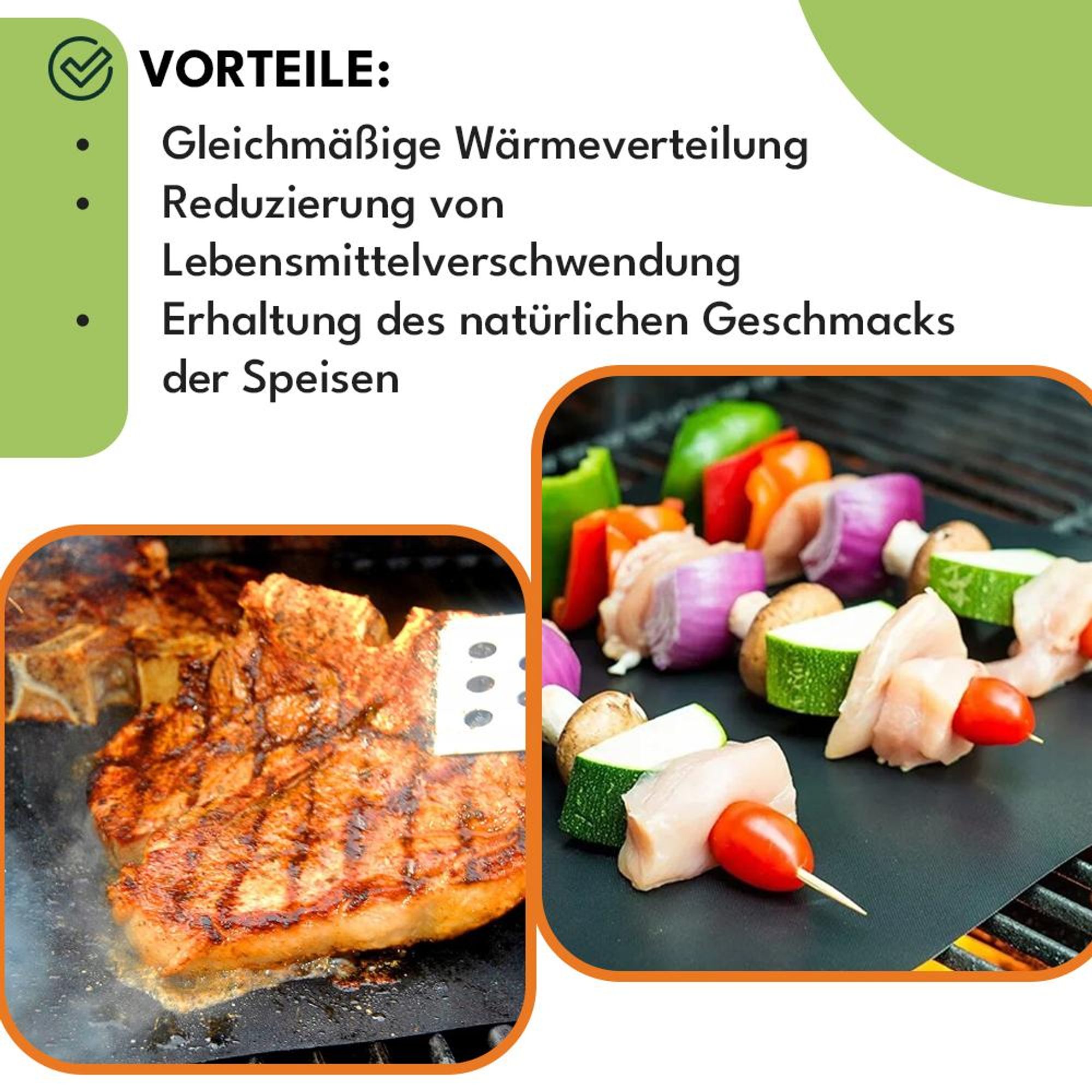 KRUMAD Grillmatte 5er Set – Dauerbackfolie 33×40 cm für Backofen & Gasgrill, antihaft & wiederverwendbar, hitzebeständig bis 260 °C, Backpapier-Ersatz