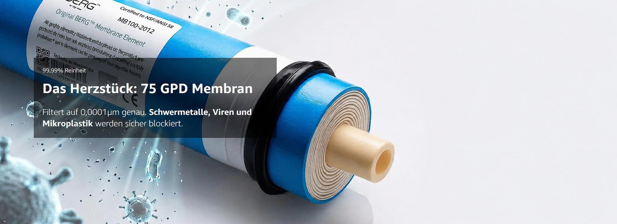 Wasserfilter Set RO7 mit 3-Wege Küchenarmatur Venom 2 Edelstahl, 7-stufige Umkehrosmose, Mineralisierung, Jonisierung