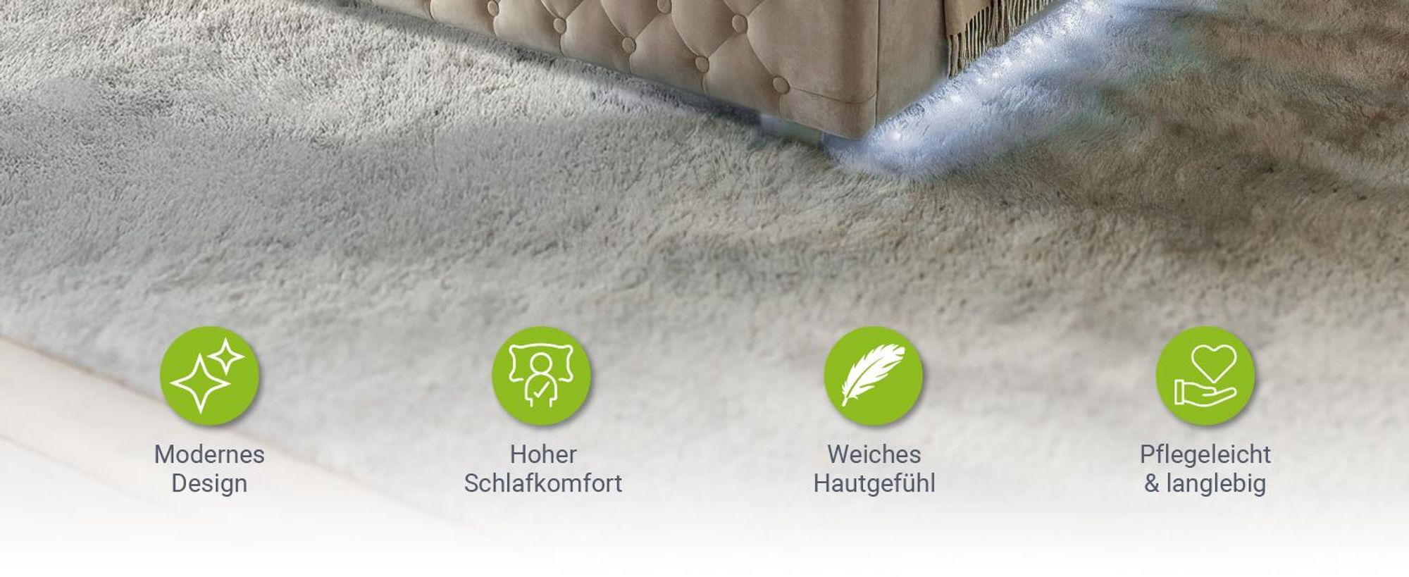Juskys Polsterbett Nizza 180x200 cm mit Matratze - Bettgestell mit Lattenrost, Stauraum & LED Beleuchtung – Samtbezug, Chesterfield-Steppung - Beige