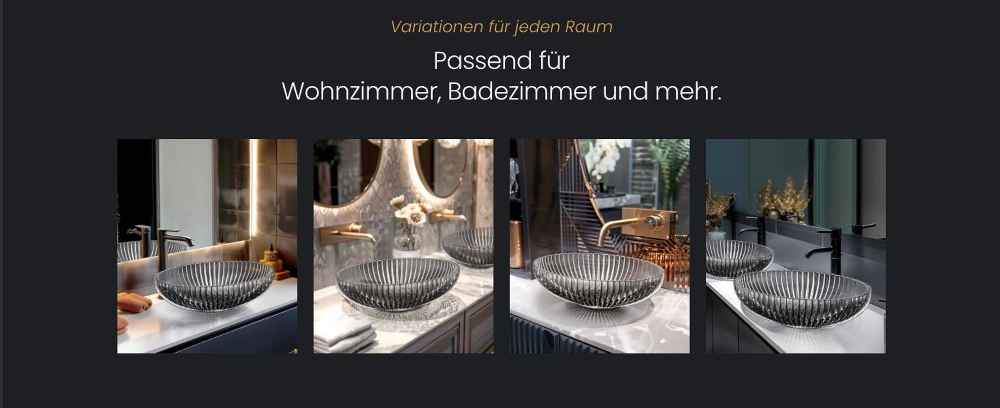 EMKE Ovales Glas-Aufsatzwaschbecken – Transparentes Schwarzes Waschbecken 51 x 35 x 15 cm Hochwertiges Design für Badezimmer & Gäste-WC Waschschale