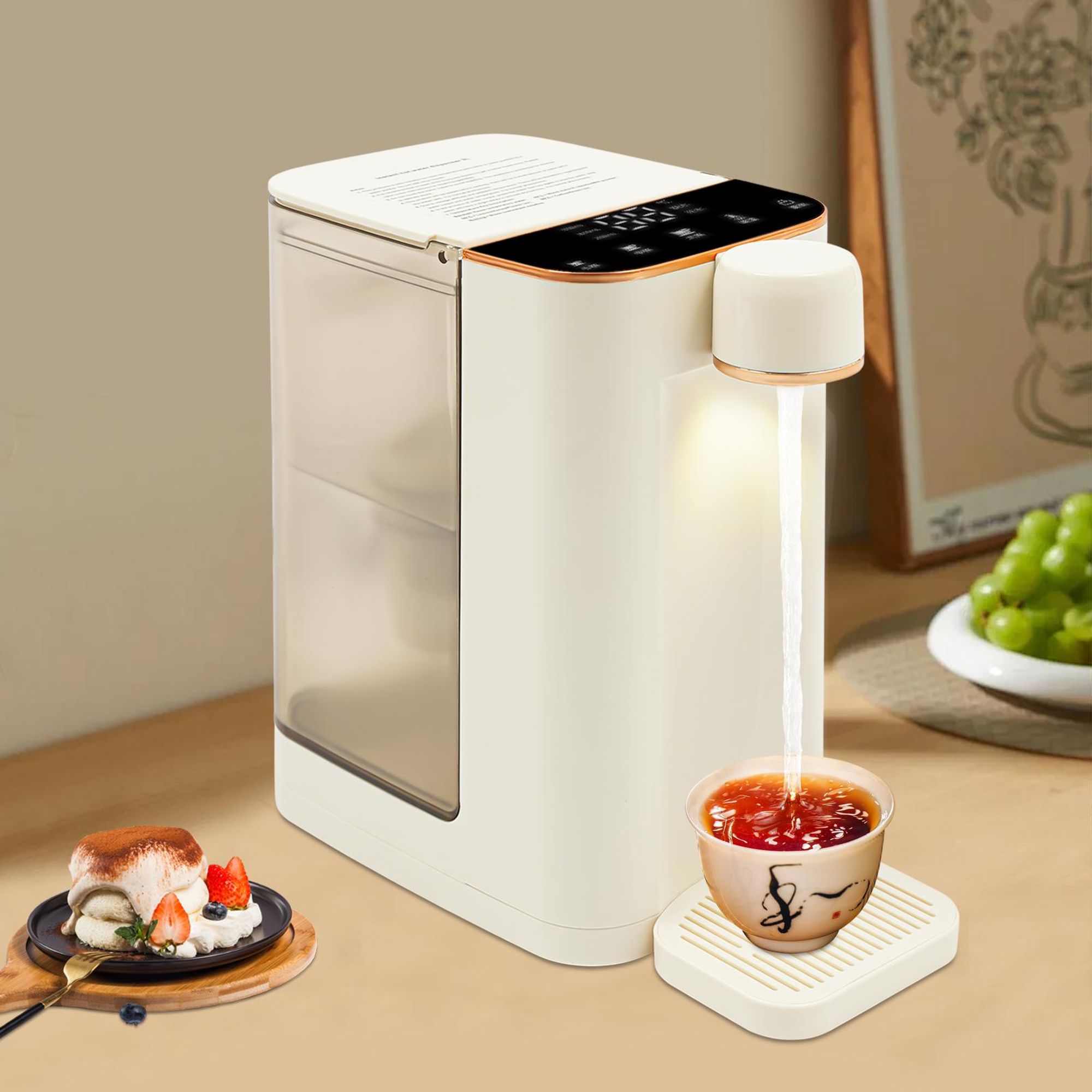 Heißwasser-Sofortspender, Desktop-Heißwasser-Sofortspender, Desktop-Wasserspender, Weiß