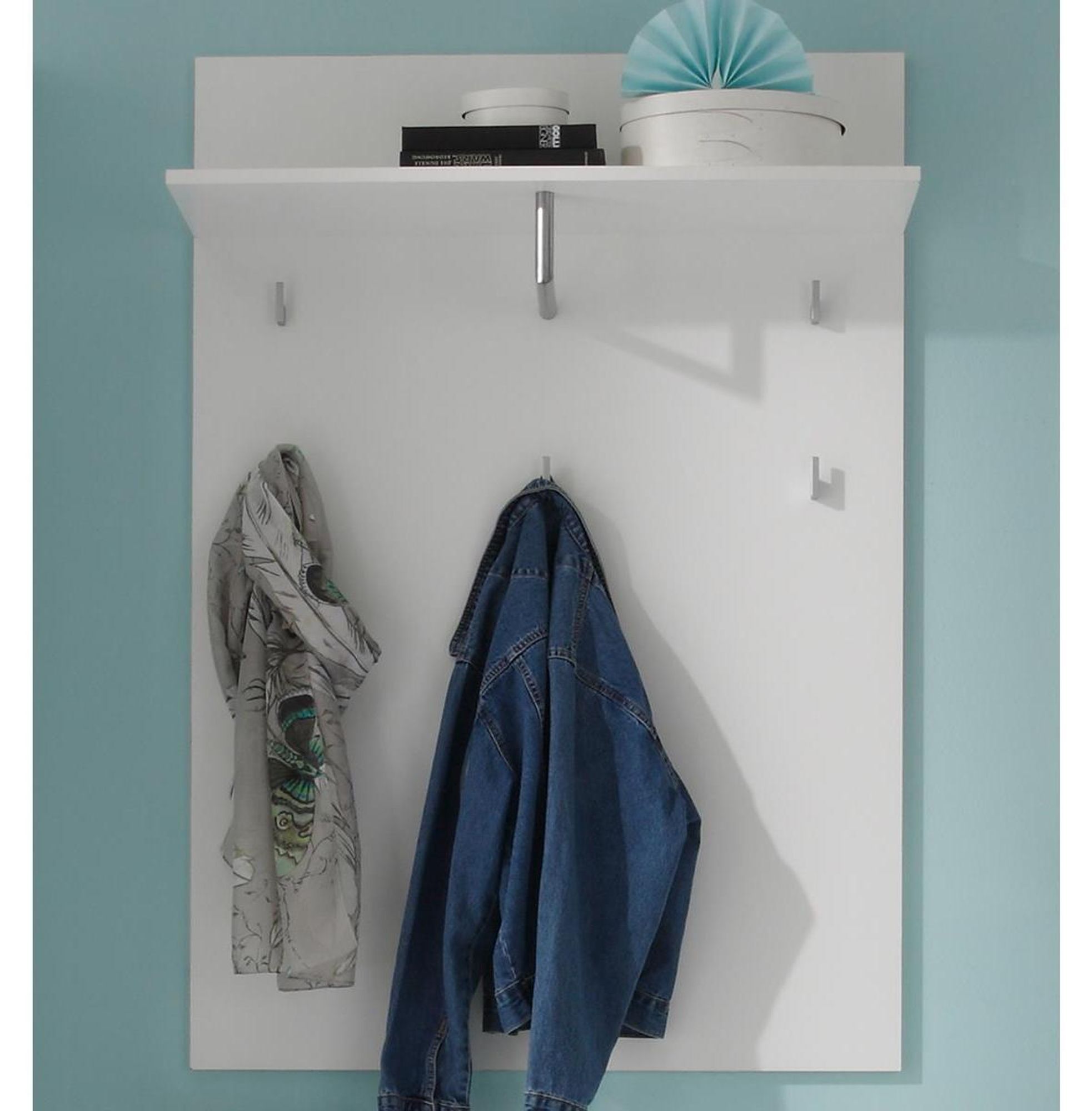 Garderobenpaneel Suzette I – Moderne Garderobe mit Ablageboden & Haken für Flur & Eingangsbereich