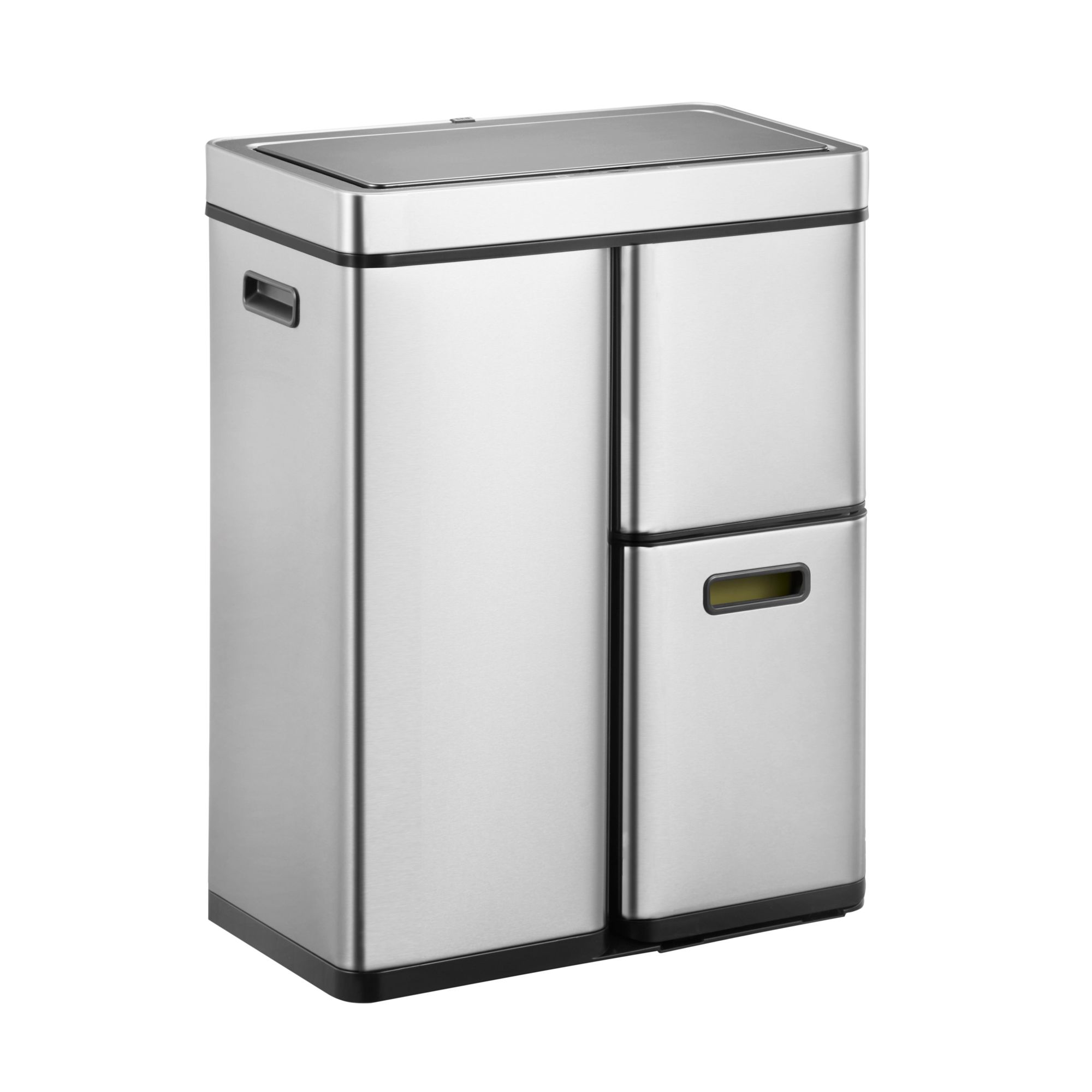 EKO - Cestino Mirage Plus Recycler Sensor 30+15+15 litri - Acciaio inox Plastica - Acciaio inox opaco