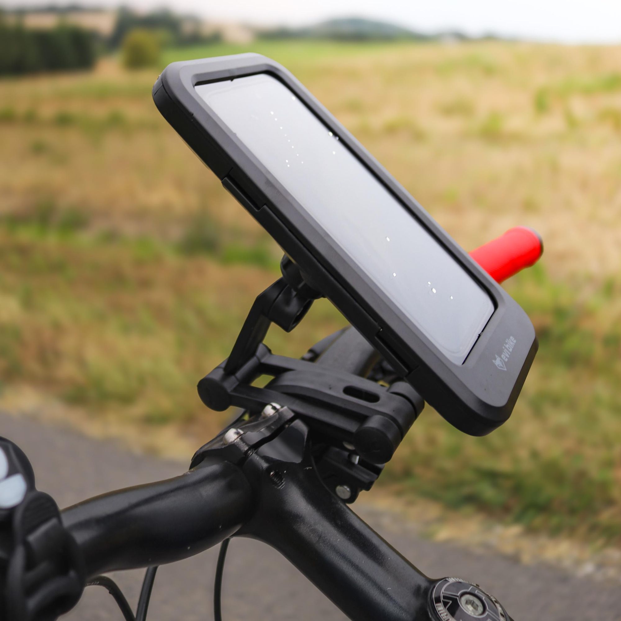 Wasserdichte Handyhalterung Fahrrad & Motorrad IPX6, 360° drehbarer Universal Halter für 4-6.7 Zoll Smartphones, Stoßfest, EVI BIKE Secure360