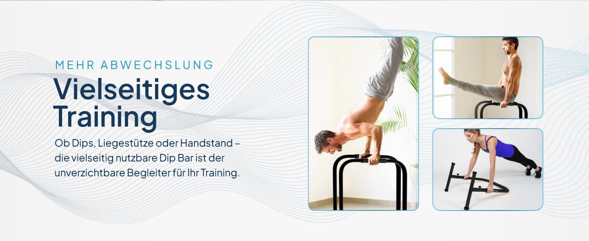 ArtSport Dip Barren - Dip Station bis 500 kg - Liegestützgriffe - verstellbar - Schwarz