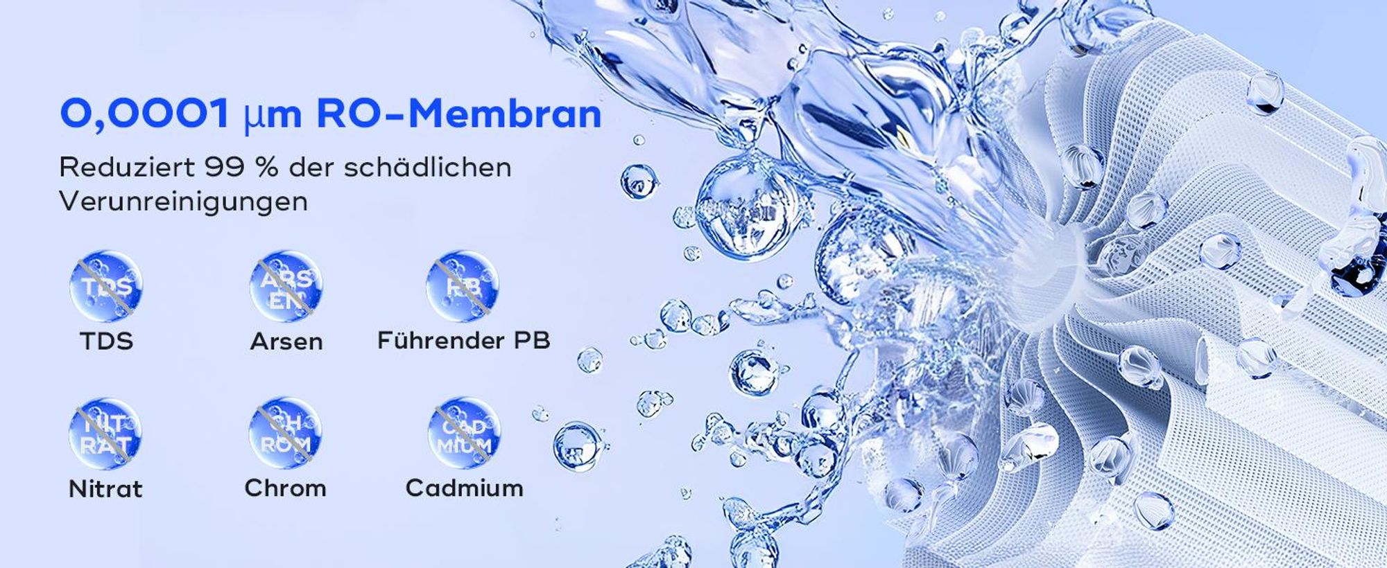 Hydrofast Wasserfilter W100 Tisch-Wasseraufbereiter mit Heiß- und Trinkwasser, Umkehrosmose, 8 Temperaturstufen, 6-stufige Filtration, UV-Sterilisat
