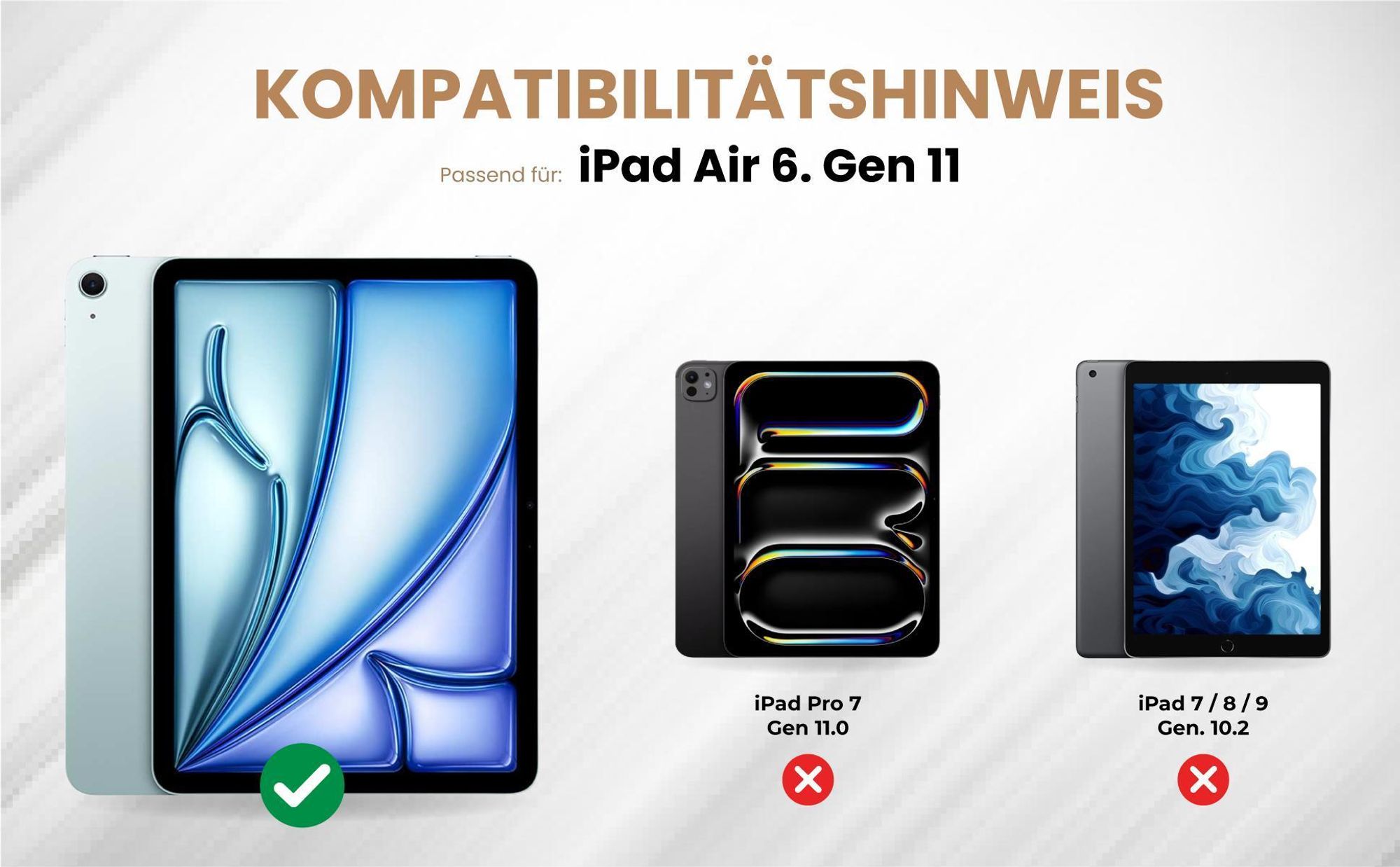 Kompatibilitätshinweise Tablet Cover für Apple iPad Air 6. Gen 11.0