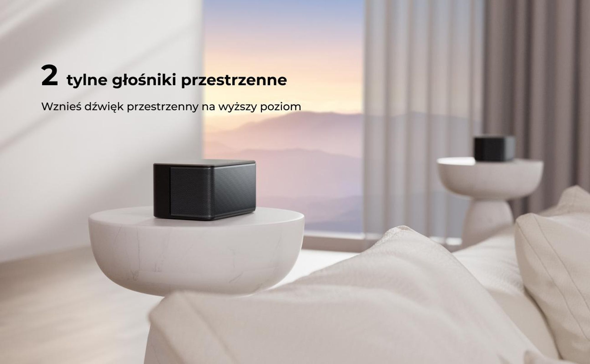 Soundbar ULTiMEA Poseidon M4T 5.1 z technologią Dolby Atmos, systemem dźwięku przestrzennego 3D, przeznaczona do telewizorów, z subwooferem, dwoma głośnikami tylnymi i Bluetooth 5.3