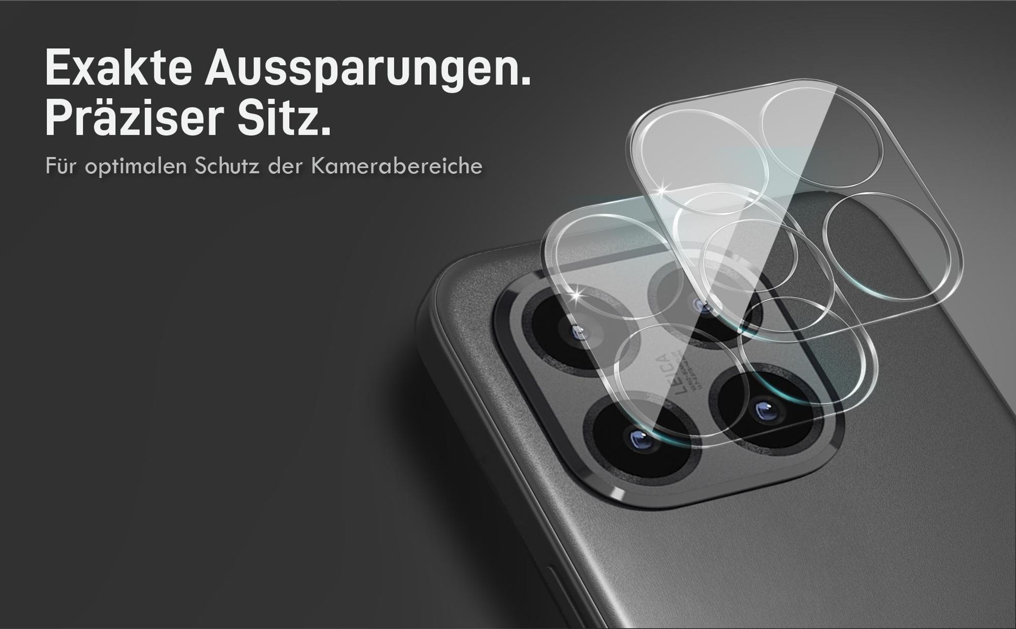 Viererpack Kamera und Displaygläser - Resistent gegen Fingerabdrücke