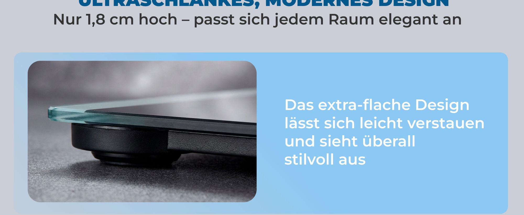 MONZANA Personenwaage Digital Klare LCD Anzeige Große Trittfläche bis 180kg