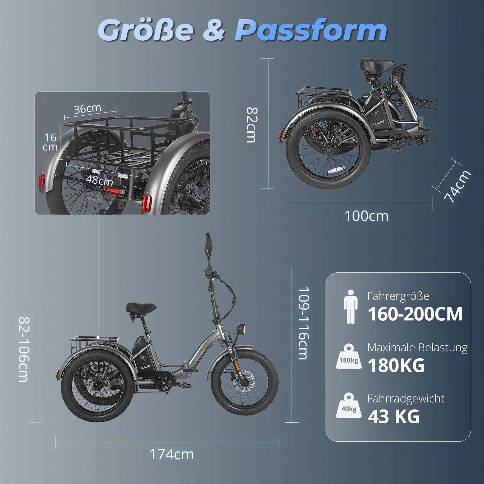 FAFREES F20 Mate E-bike- Akku 48V21AH 20-Zoll-Rädern Hydraulische Bremsen - Grau