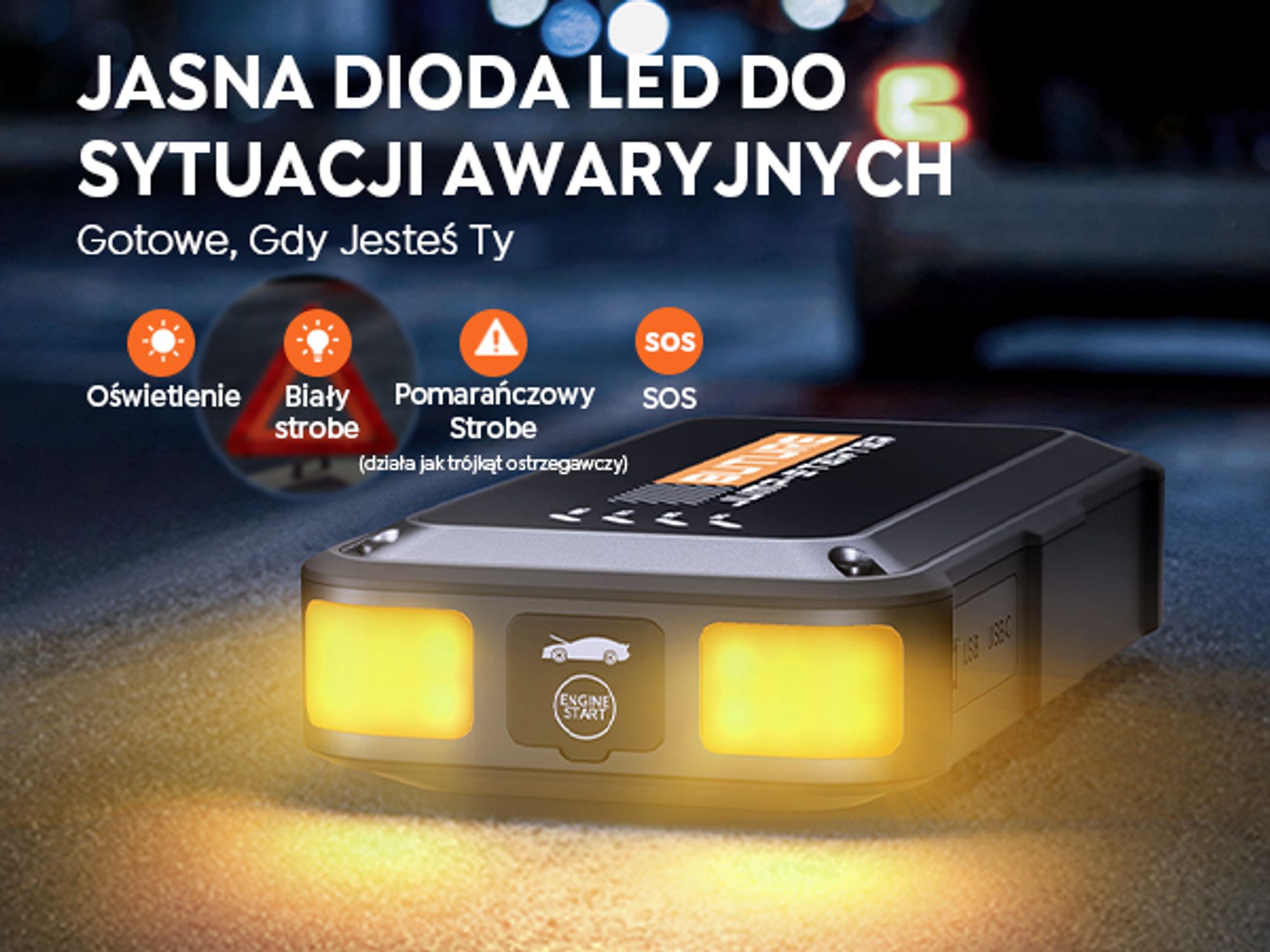 Buture Jump Starter Power Bank, 3000A szczytowy prąd, PD45W szybkie ładowanie, Starter Power Bank samochodowy Jump Starter, Beta08
