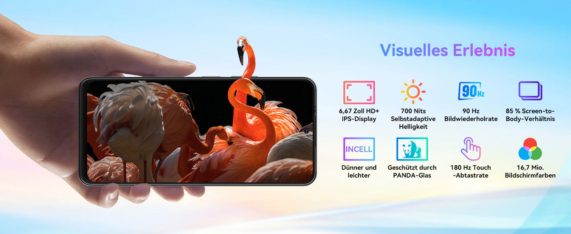 TIGER 13 5G AI Smartphone Ohne Vertrag, 6.67" Dual SIM Handy, 24(8+16)GB RAM+256GB ROM/2TB, 50MP AI Kamera, 5000 mAh/NFC,4K Video Recording