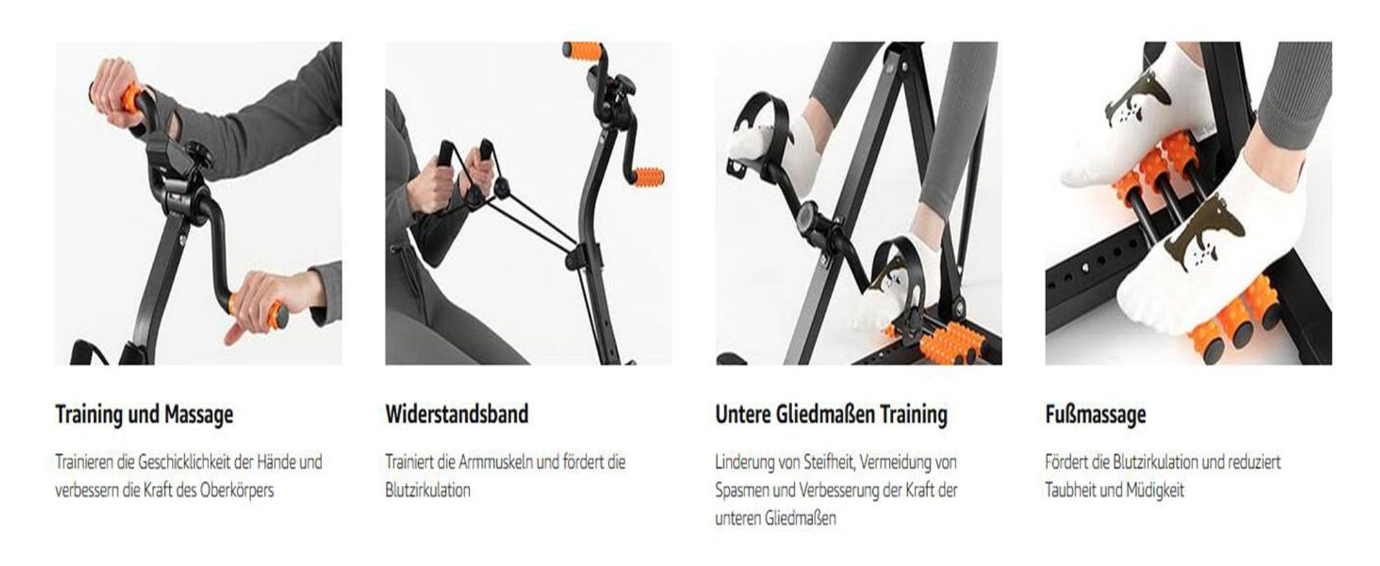 COSTWAY Heimtrainer Bewegungstrainer Pedaltrainer für Senioren Metall, Hand Arm Bein Knie Fitnessgerät mit LCD Display, höhen- & längenverstellbar, Arm und Beintrainer Senioren