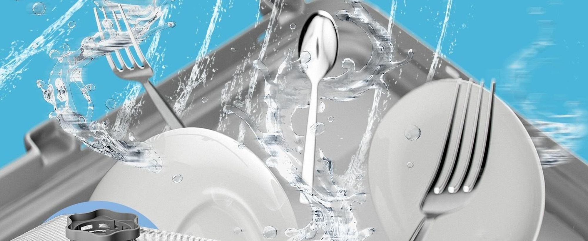 MONZANA® Tischspülmaschine ohne Wasseranschluss App Funktion sparsamer Verbrauch 4,5L 6 Programme 4 Gedecke 45cm Mini Geschirrspüler Spülmaschine Weiß