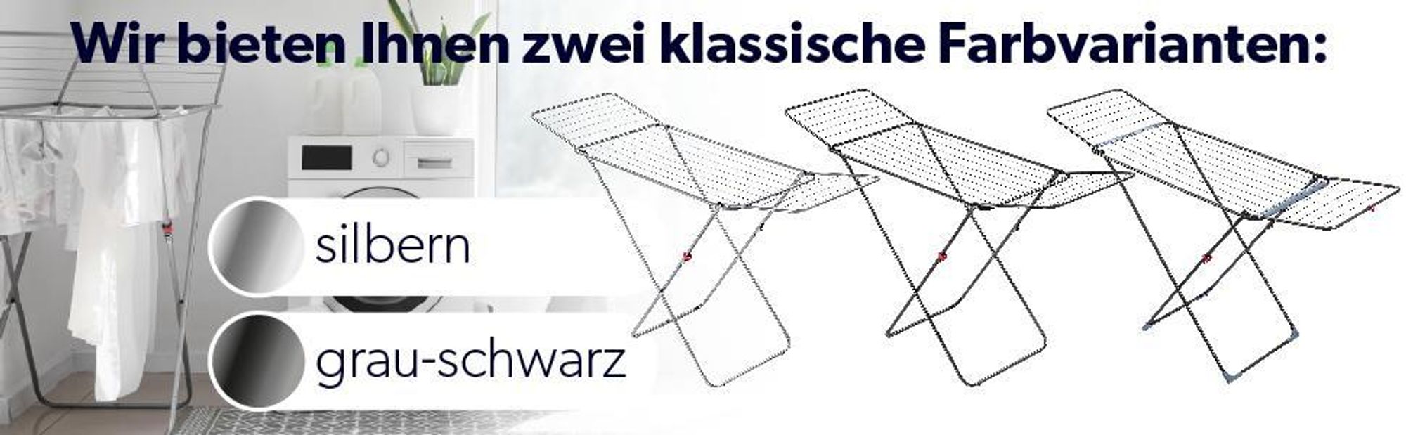 KADAX Wäscheständer, stehend, stabil, 18 m, für Kleidung, faltbar, für Wäsche, groß