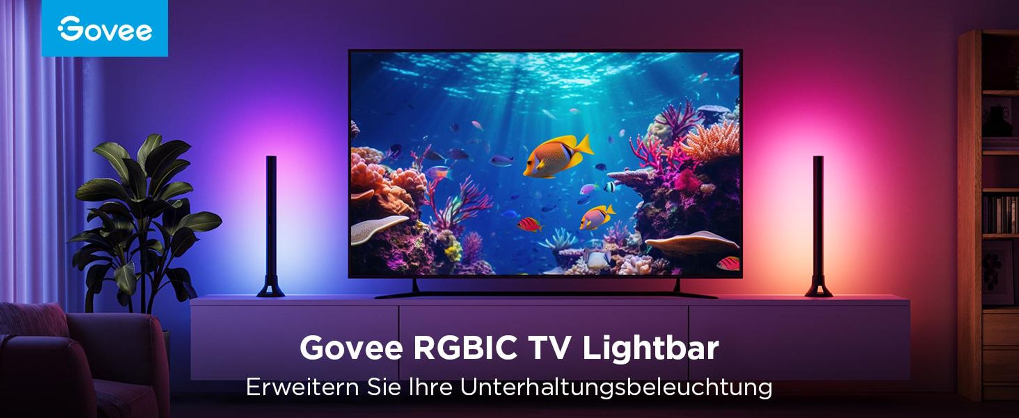 Govee RGBIC LED Lightbar, TV Hintergrundbeleuchtung für 45-70 Zoll