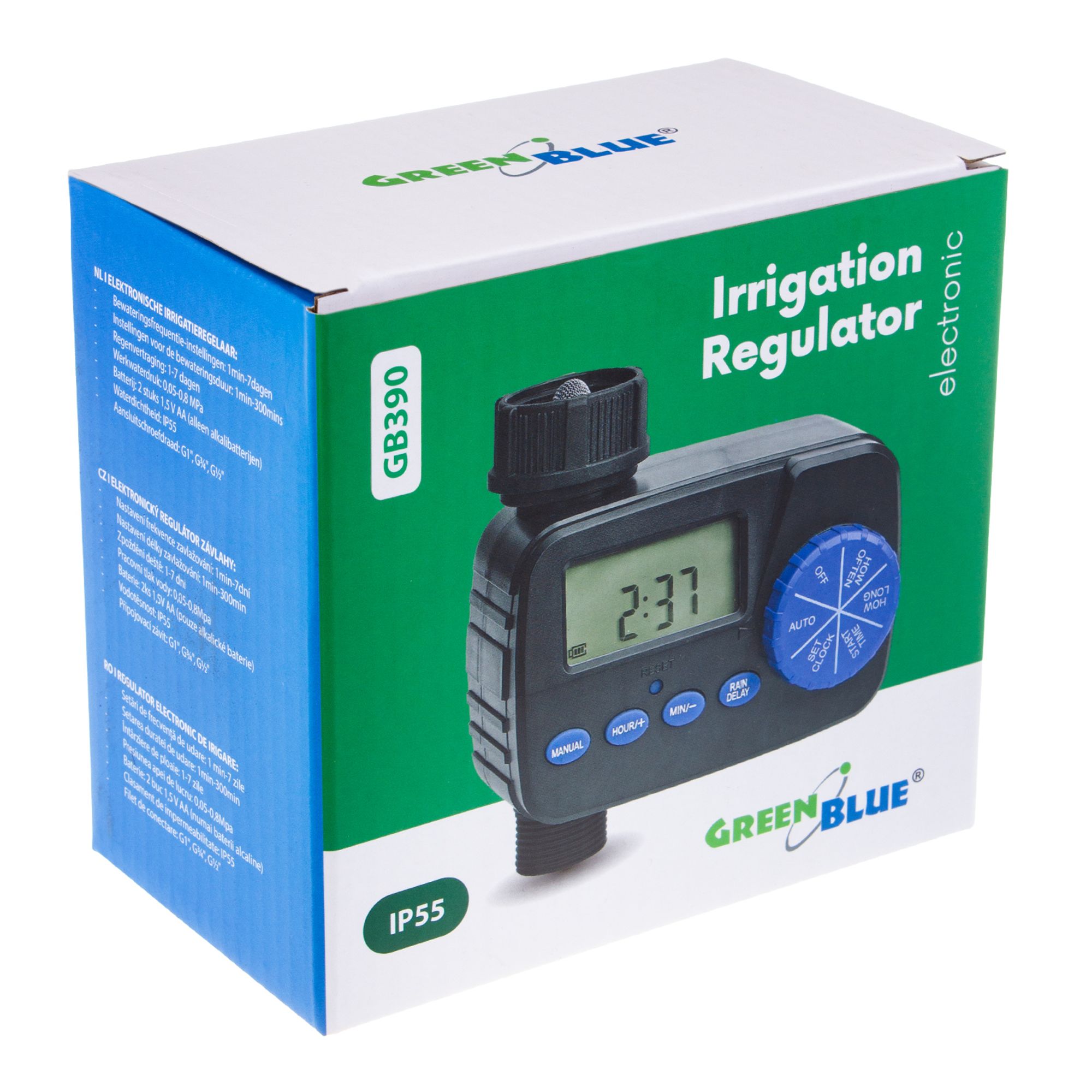 GreenBlue elektronische Bewässerungssteuerung, Programmiergerät Stromversorgung 2x1 5V AA GB390