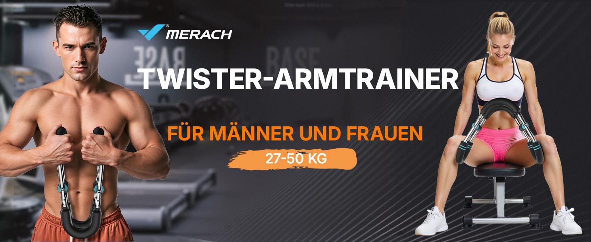Armtrainer – Kraft-Twister U-Form, verstellbar 27-50kg, Abnehmbares Design für Zuhause, Büro und Reise kompakt tragbar