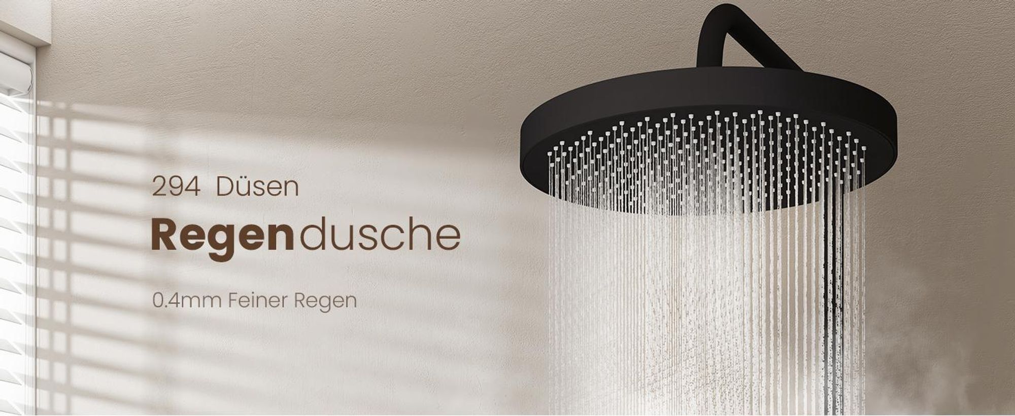 EMKE® Duschsystem mit Thermostat Schwarz mit Kinderdusche, Digitalanzeige & Chlorfilter 4 Ausgänge Rund Regandusche Familienfreundlich Duschsäule F23