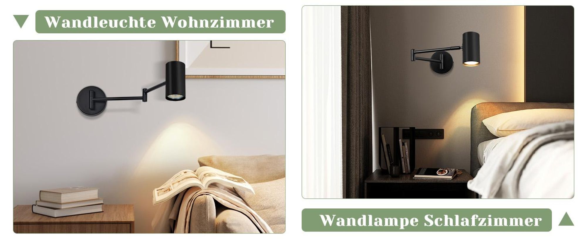 ZMH nástěnné světlo vnitřní černá nástěnná lampa vintage nástěnné reflektory ložnice otočné kovové schodiště retro GU10 pro obývací pokoj chodba