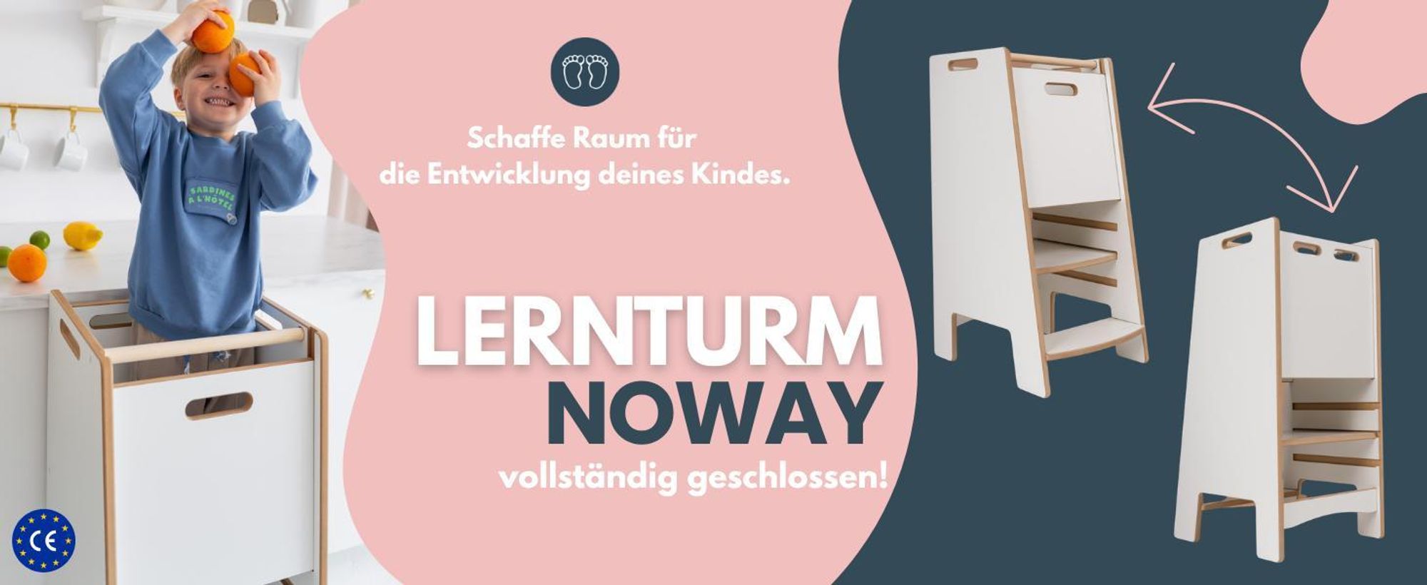 NOWAY - Montessori Lernturm Kitchen Helper Kinderplattform Küchenturm - grau