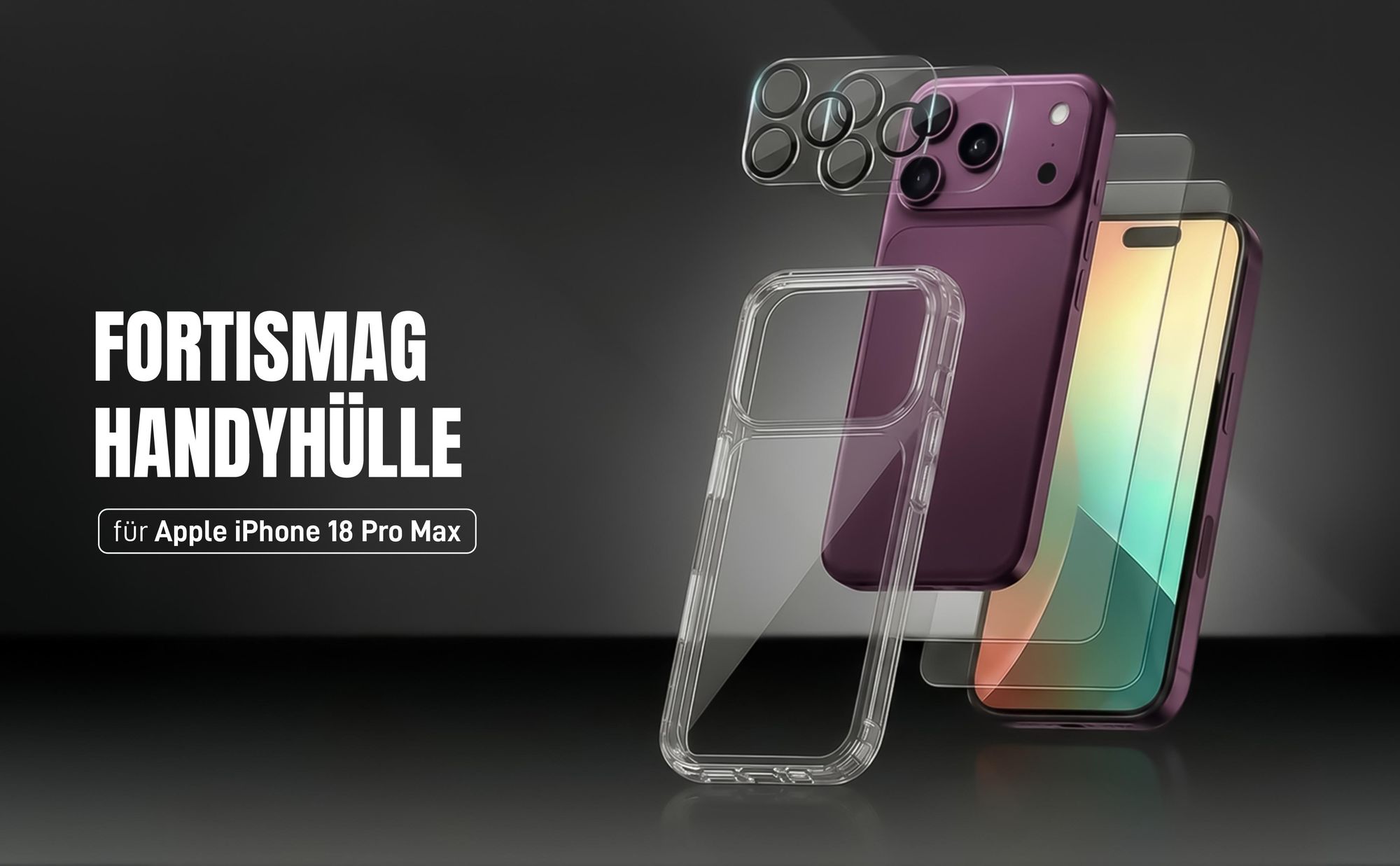 Transparente Handyhülle für Apple iPhone 18 Pro Max aus hochwertigen Materialien