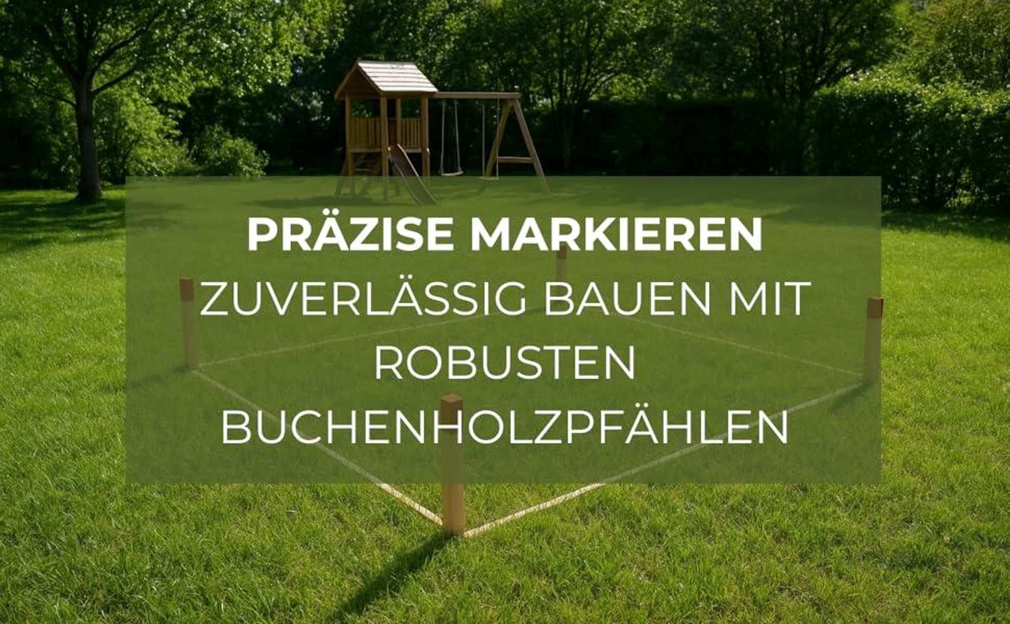 50 Stück Holzpfähle Buche 120 cm – Vermessungspfähle Quadratisch 25x25 mm, Robuste Vermessungspfosten mit Orange Spitze, Pflanzstäbe & Zaunpfosten