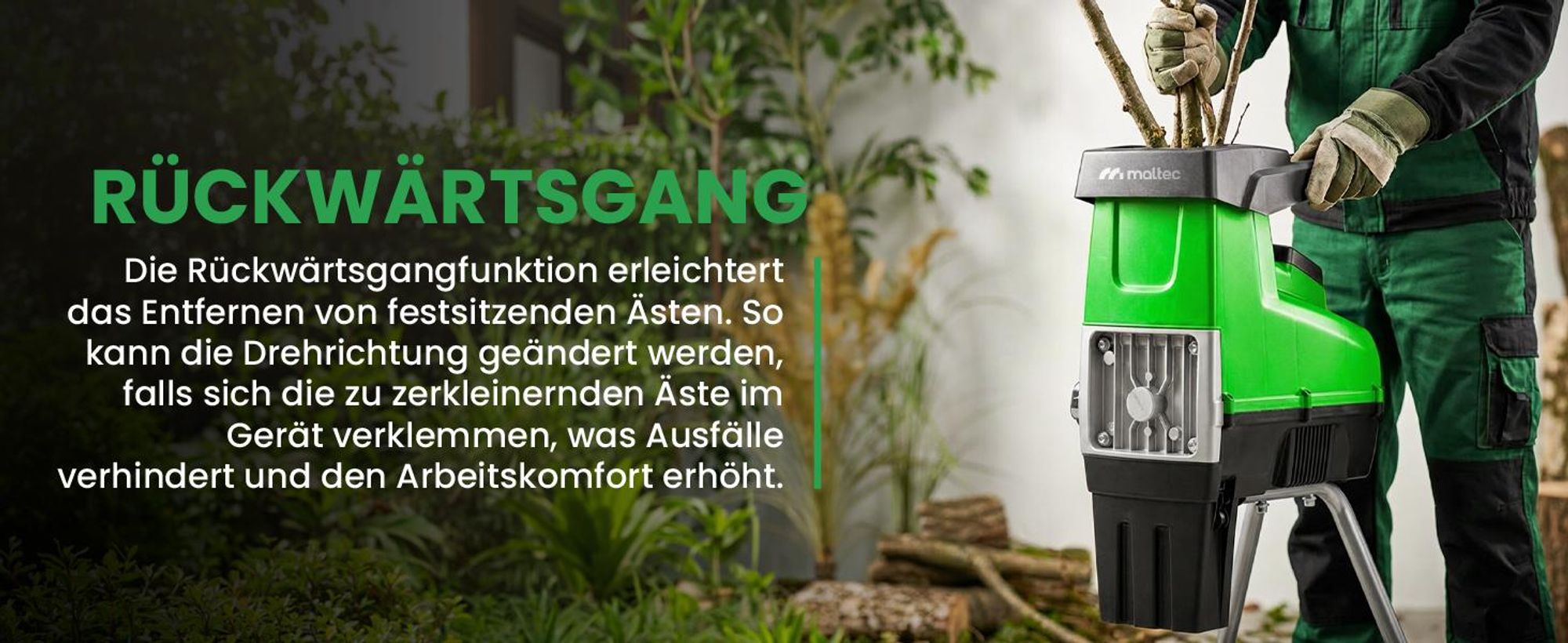 Starker Gartenhäcksler Walzenhäcksler 3500W Schredder Holzhäcksler 60 Liter