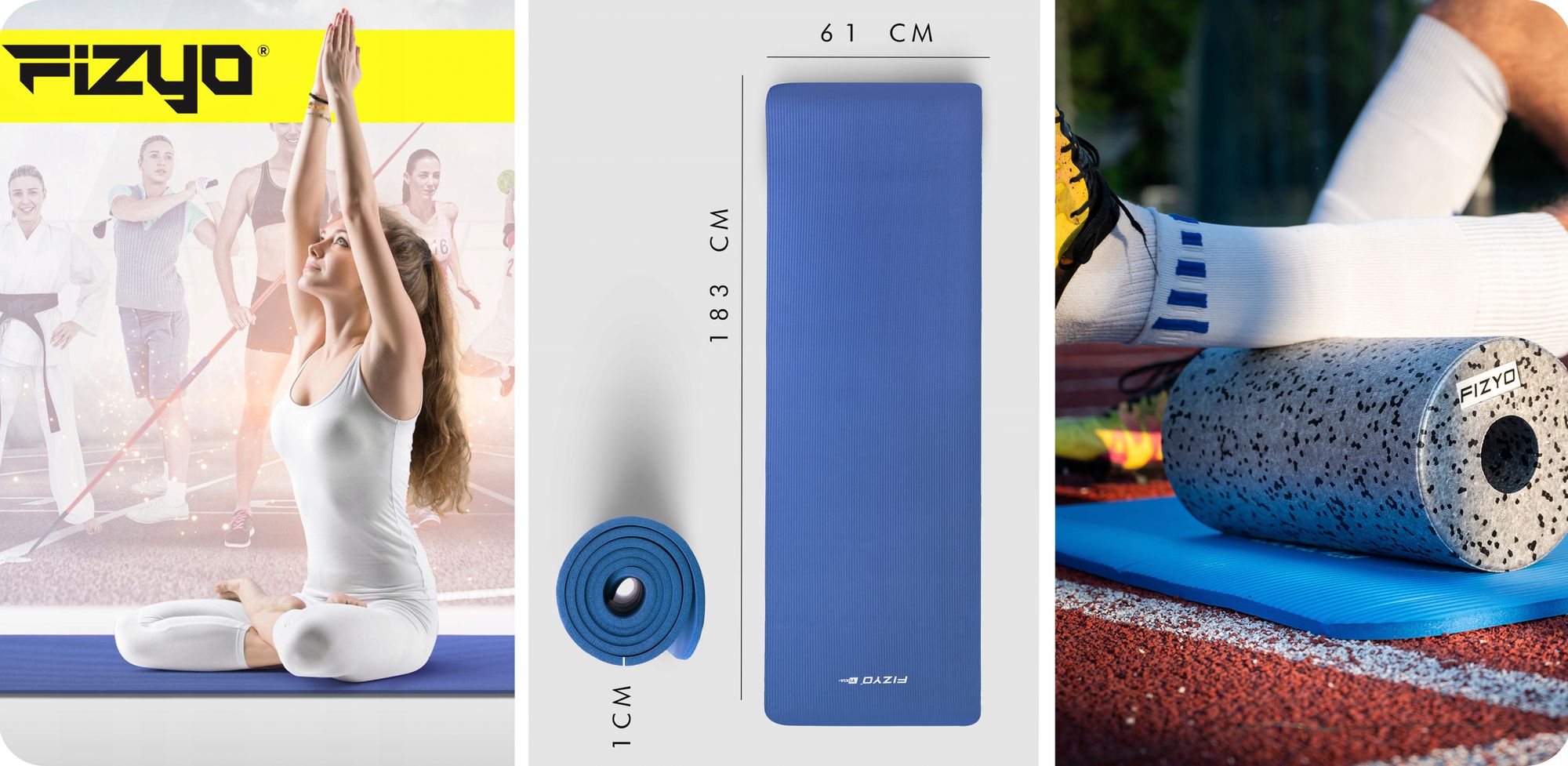 Eine Person übt Yoga, Pilates und Gymnastik auf einer NBR-Gymnastikmatte der Marke Fizyo